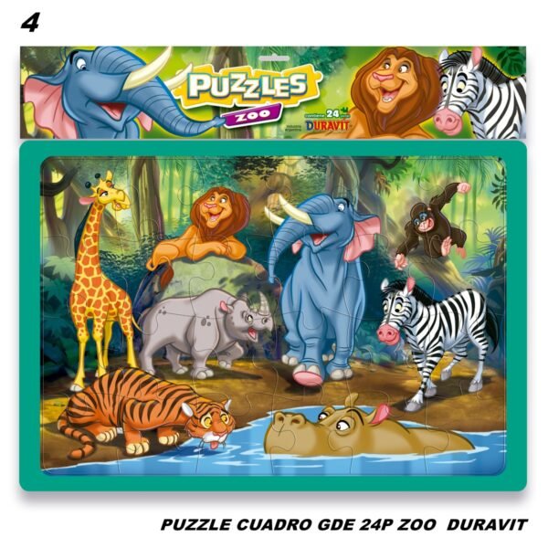 4 PUZZLE X 24P CUADRO GDE  ZOO  (Caja 24)
