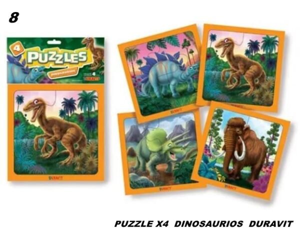 8 PUZZLE X 4 DINOSAURIO CHICO (Caja 48)