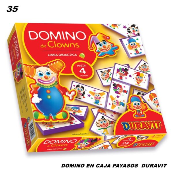 35 DOMINO EN CAJA  PAYASOS  (Caja 24)