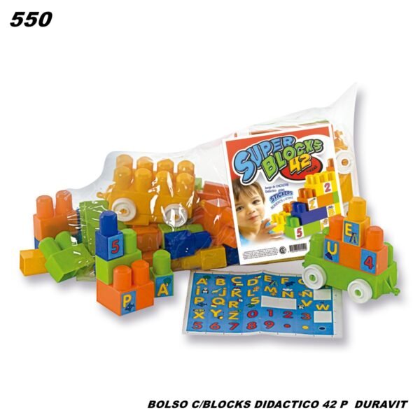 550 BOLSO C/BLOCKS DIDACTICOS 42P    (Caja 6)