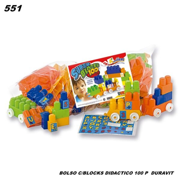 551 BOLSO CON BLOCKS DIDACTICOS 100P (Caja 4)
