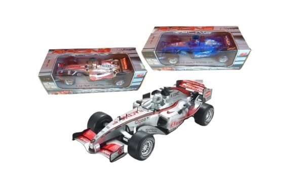 *40041- AUTO FORMULA 1, ESC 1:18 ,LUZ SONIDOS FRICCION PILAS INCL  30X12X10