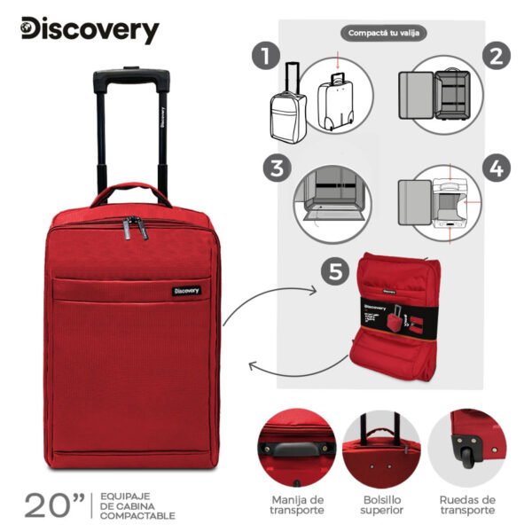 27555 – VALIJA  Carry On Plegable Discovery (+INFO FOTOS)