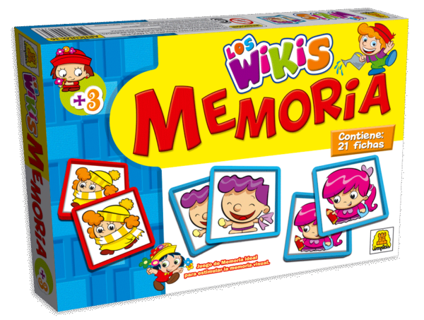 IM36- Los Wikis MEMORIA Contiene 21 piezas Participantes: 2 a 4 jugadores Edad: a partir de 3 años Medidas de la caja 27 x 19.5 x 3.5 cm Juego de memoria infantil. IMPLAS CAJA X 12.