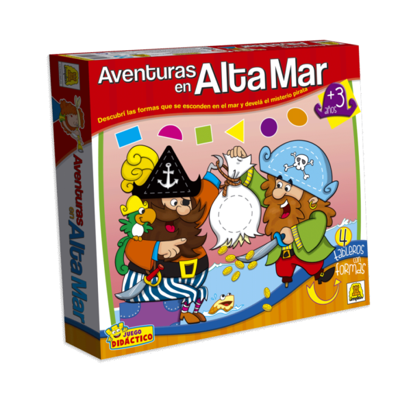 IM424- Aventuras en Alta Mar.DIDACTICOS EDUCATIVOS. Edad: a partir de 3 años Participantes: 2 a 4 Medidas de la caja: 27 x 25 x 4.5 cm Juego didáctico de figuras geométricas. IMPLAS. (+INF PDF)