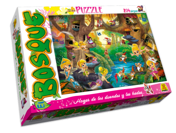 IM58- El Bosque Contiene 1 puzzle de 204 piezas Medidas del puzzle 67 x 46 cm Medidas de la caja 37.5 x 26 x 6 Puzzle Infantil.IMPLAS CAJA X 6