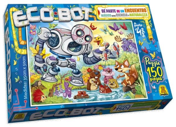 IM207 - ECO BOT ,PUZZLE 150 PIEZAS IMPLAS, SE PARTE DE UN ENCUENTRO MAGICO ENTRE CIENCIA Y NATURALEZA 35CM X 50 CM X 8