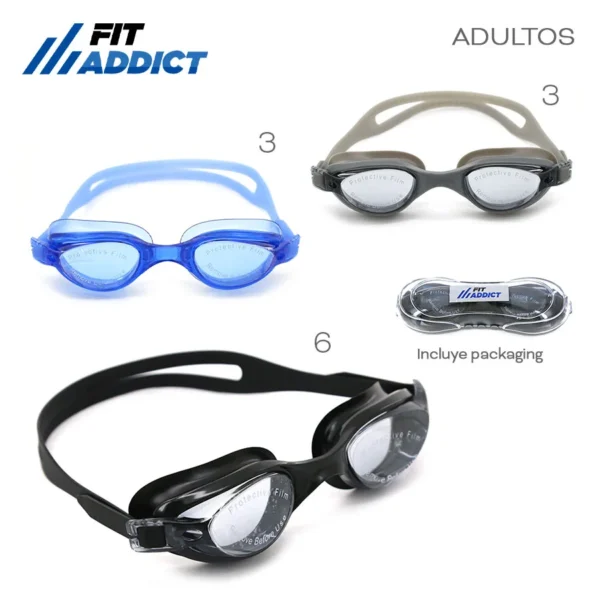 17842 – Antiparras Fit Addict ,PROFESIONAL  (+FOTOS)  Info: Para adultos. incluye packaging Composición: TPR+PC