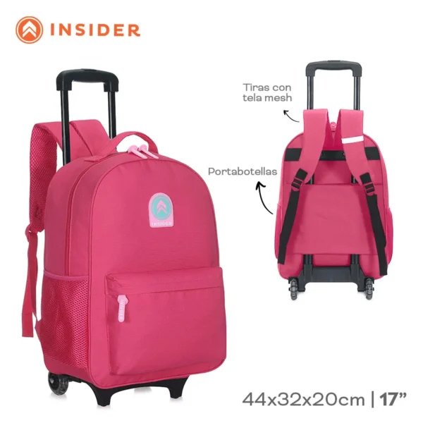 17509 – Mochila Carro Insider (+fotos)  Info: Portabotellas, tiras con tela mesh Composición: cordura Alto: 44 cm Ancho: 32 cm Profundidad: 20 cm