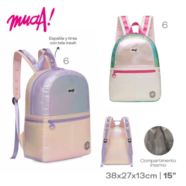 17612 - Mochila Muaa (+FOTOS)  Info: Compartimiento interno, Tiras y espalda con tela mesh Composición: Nylon Alto: 38cm Ancho: 27cm Profundidad: 13cm