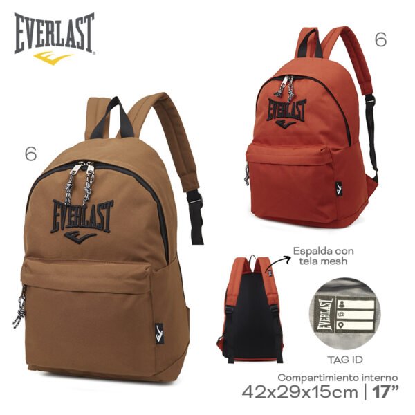 22389 - Mochila Everlast  (+fotos)  Info: 17", Espalda con tela mesh, TAG ID, Compartimiento interno Composición: Cordura Alto: 42cm Ancho: 29cm Profundidad: 15cm