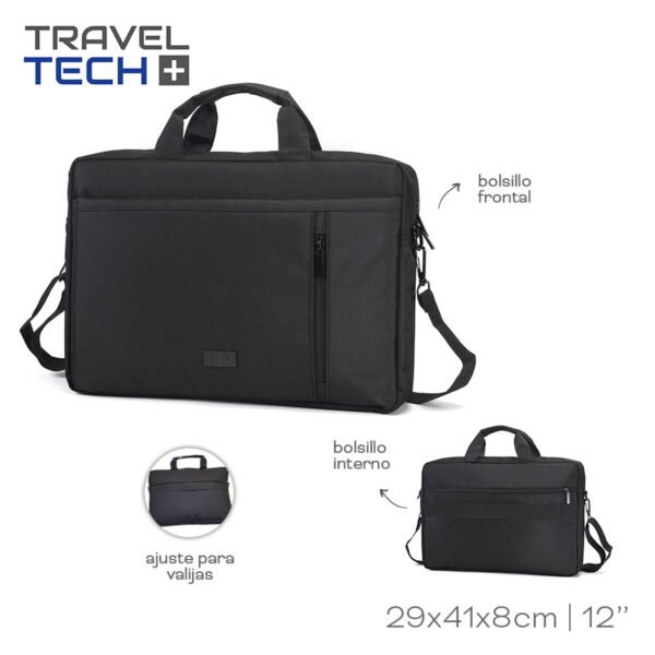 51534 - Maletin Travel Tech Info: bolsillos frontal, ajuste para valija Composición: cordura Alto: 29cm Ancho: 41cm Profundidad: 8cm