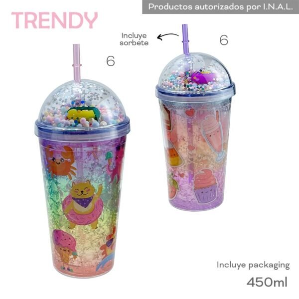 17388 - Vaso Trendy T2 (+FOTOS)   Info: Incluye sorbete y packaging  Composición: AS  Alto: 450ml