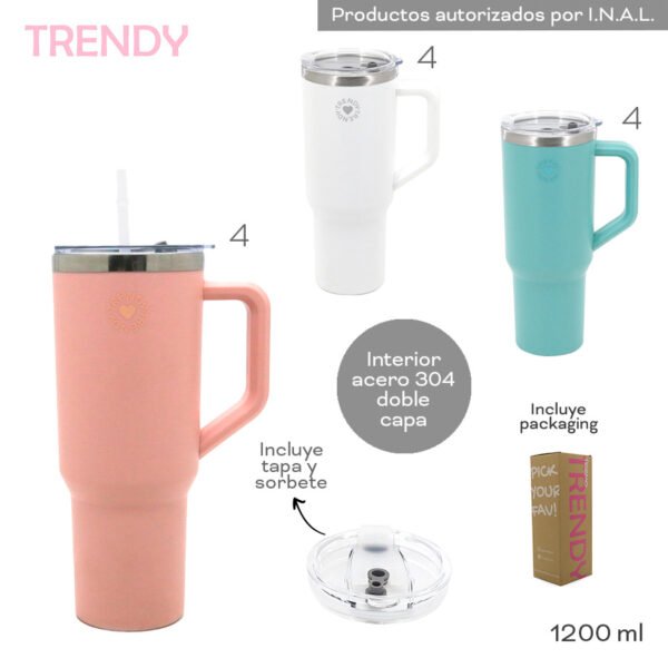 18482 - Vaso Termico Trendy 1200ML, DESCRIPCION EN +FOTOS+VIDEO+INFO