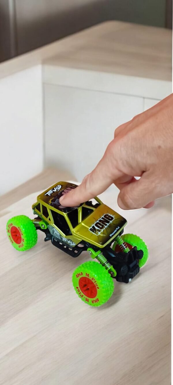 *45710- Autos GDE De Metal COLECCIÓN  Offroad Big Foot AMORTIGUADOR Fricción DOBLE Pull Back Esc ,ruedas de pvc, 18X13X11 CAJA VISOR +INFO+FOTOS 1:32 - Imagen 3