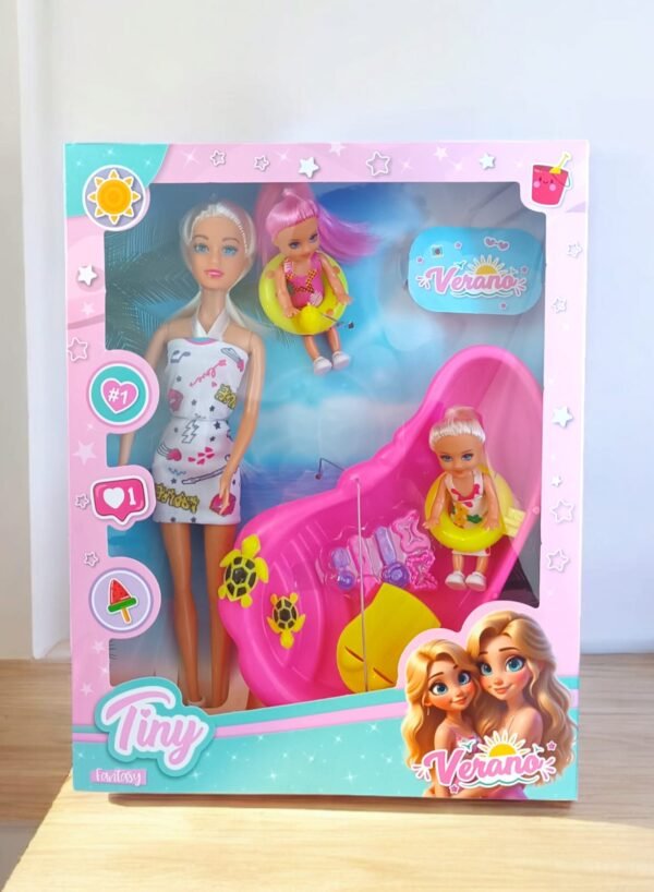 *53408- MUÑECA TINY VERANO C/ACCES 2 HNAS 32X26X5 +INFO+FOTOS - Imagen 3