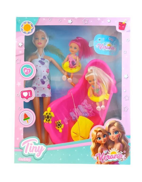 *53408- MUÑECA TINY VERANO C/ACCES 2 HNAS 32X26X5 +INFO+FOTOS - Imagen 5