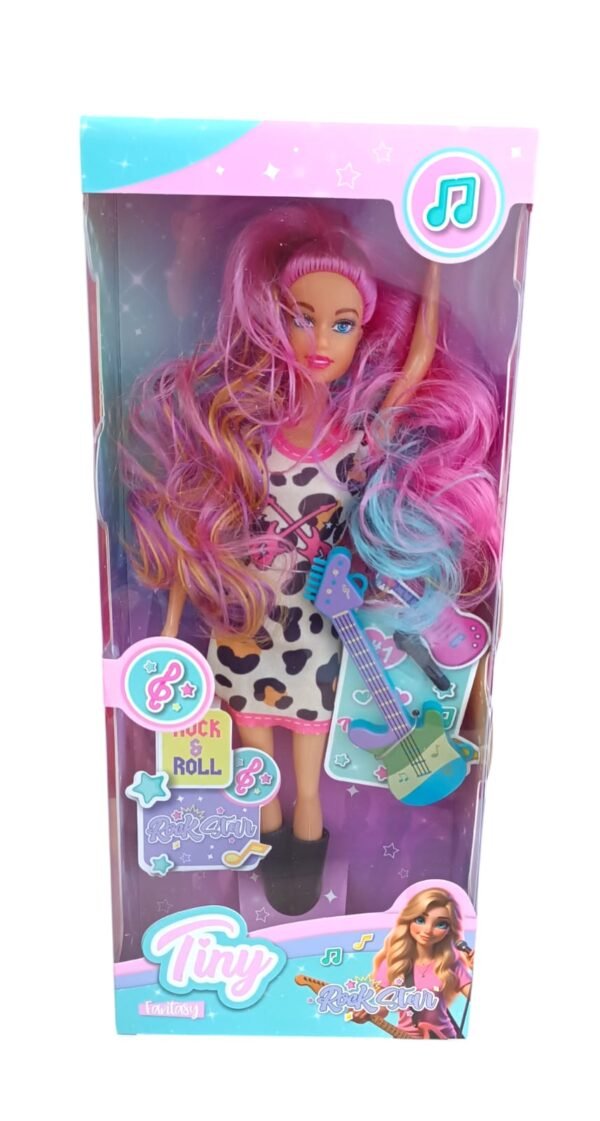 55227- MUÑECA TINY PELOS DE COLORES ROCK STAR 33X18X6 +INFO+FOTOS - Imagen 3