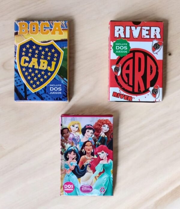3008- NAIPES 2 JUEGOS INCORPORADOS BOCA RIVER PRINCESAS