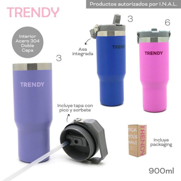 17550 - Botella Térmica Trendy T2 900ML, DESCRIPCIÓN EN +INFO+FOTOS