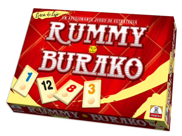 *IM465 - JUEGO BURAKO RUMMY  Contiene Participantes: 2 a 4 jugadores Edad: a partir de 10 años Medidas de la caja 37.5 x 26 x 4,3 cm Juego de Rummy Burako. Linea de Lujo