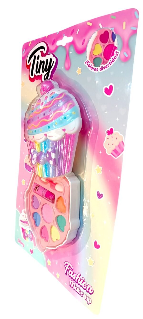 3348- MAQUILLAJE TINY CUPCAKE ARCO IRIS 18.5X30X3.5 - Imagen 3