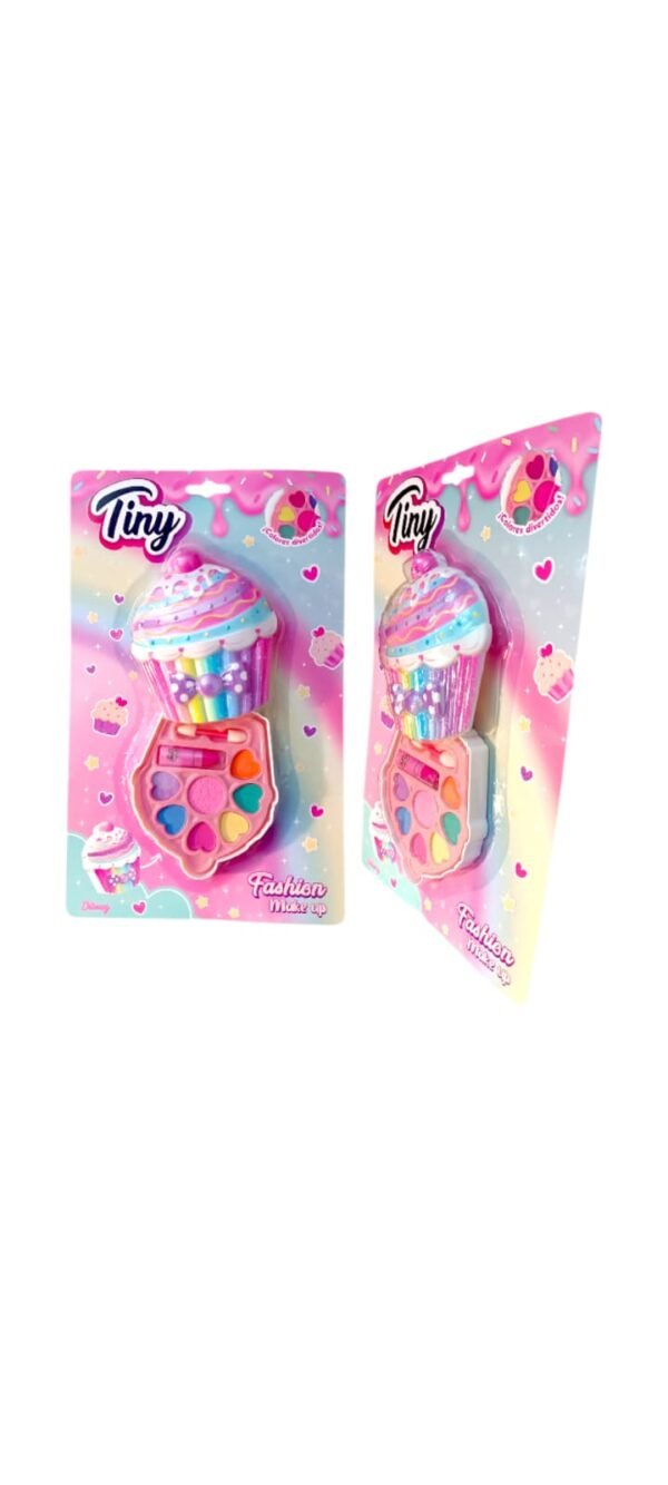 3348- MAQUILLAJE TINY CUPCAKE ARCO IRIS 18.5X30X3.5