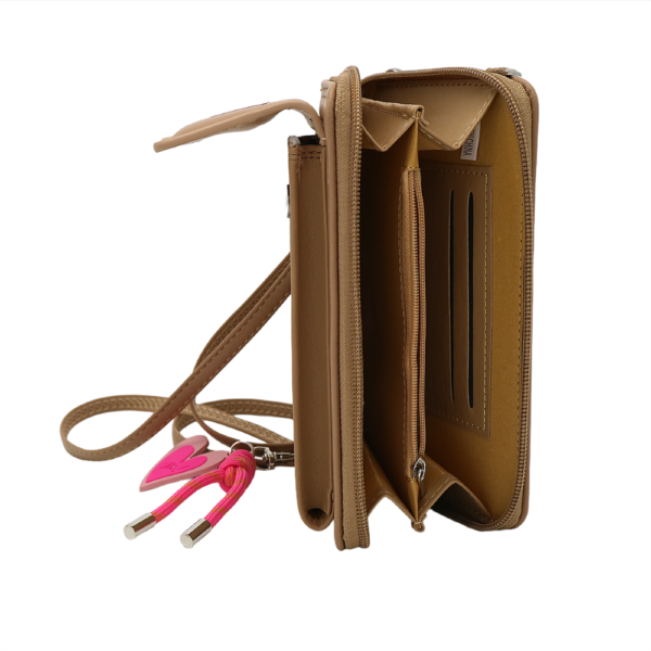 28739 -morral Phone Bag Muaa , +info+fotos Info: Tira regulable y desmontable, bolsillo frontal, llavero desmontable Composición: PU Alto: 18cm Ancho: 10cm Profundidad: 4cm - Imagen 5