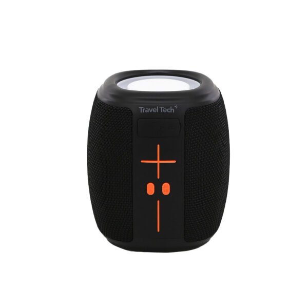30444- PARLANTE TRAVEL TECH ,CON LUCES 14X11X11 +INFO+FOTOS ,RESISTENTE AL AGUA ,MICRO SD, 10 HORAS DE AUTONOMÍA, TAPA ANTI-SUCIEDAD, CINTA DE AGARRE ,INCLUYE CABLE CARGA, INCLUYE PACKAGING - Imagen 11