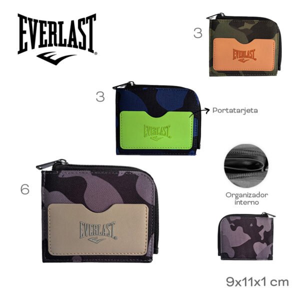 28253 –  TARJETERO Billetera Everlast, +INFO+FOTOS Composición: Nylon Alto: 9cm Ancho: 11cm Profundidad: 1cm