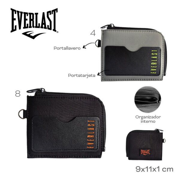 28254 –  TARJETERO Billetera Everlast, +INFO+FOTOS Composición: Nylon Alto: 9cm Ancho: 11cm Profundidad: 1cm