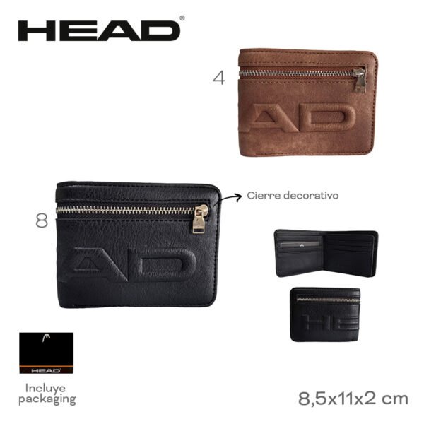 28913 - Billetera Head, +INFO+FOTOS Info: Incluye packaging Composición: PU Alto: 8,5cm Ancho: 11cm Profundidad: 2cm