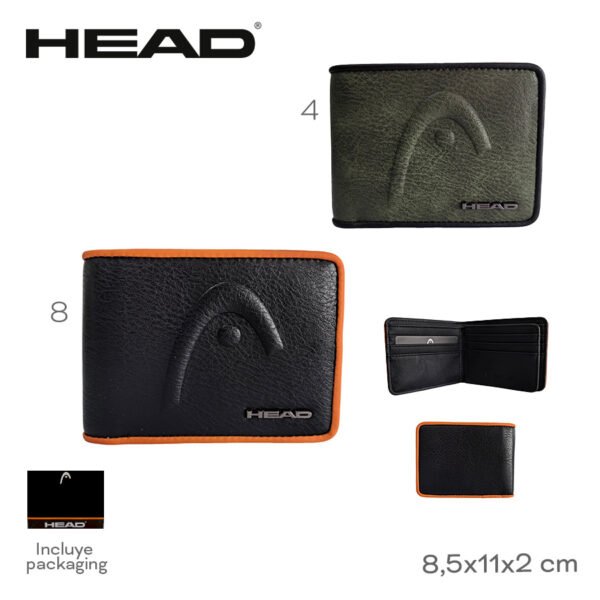 28917 - Billetera Head, +INFO+FOTOS Info: Incluye packaging Composición: PU Alto: 8,5cm Ancho: 11cm Profundidad: 2cm