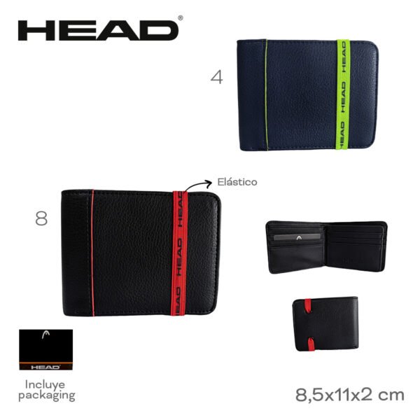 28918 - Billetera Head ,+INFO+FOTOS Info: Incluye packaging, elástico Composición: PU Alto: 8,5cm Ancho: 11cm Profundidad: 2cm
