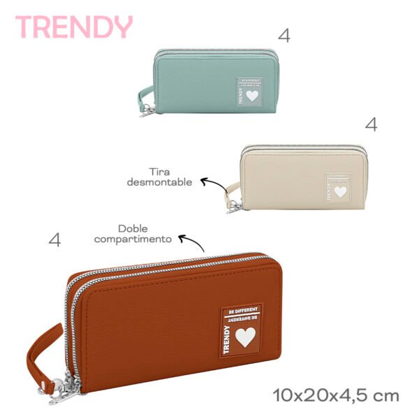 30249 - Fichero Trendy , +INFO+FOTOS Info: Doble compartimento, tira desmontable Composición: PU Alto: 10cm Ancho: 20cm Profundidad: 4,5cm