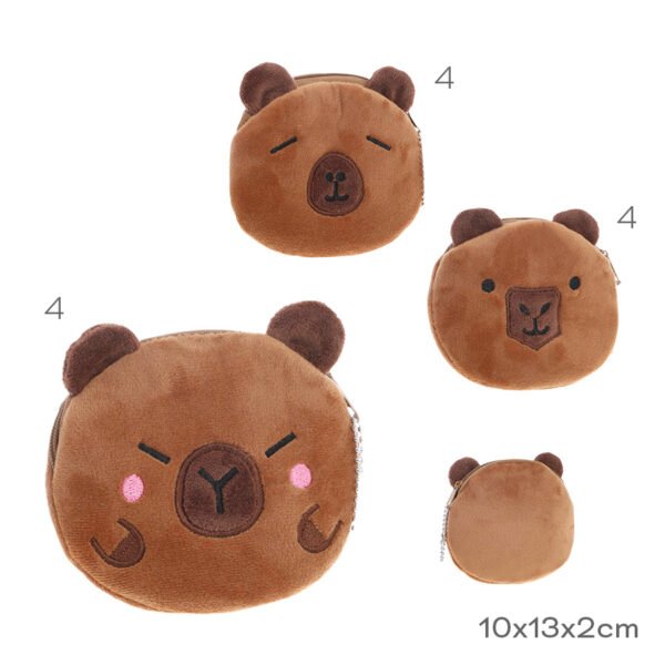 53801 - Monedero Capibara  +INFO+FOTOS Composición: peluche Alto: 10cm Ancho: 13cm Profundidad: 2cm