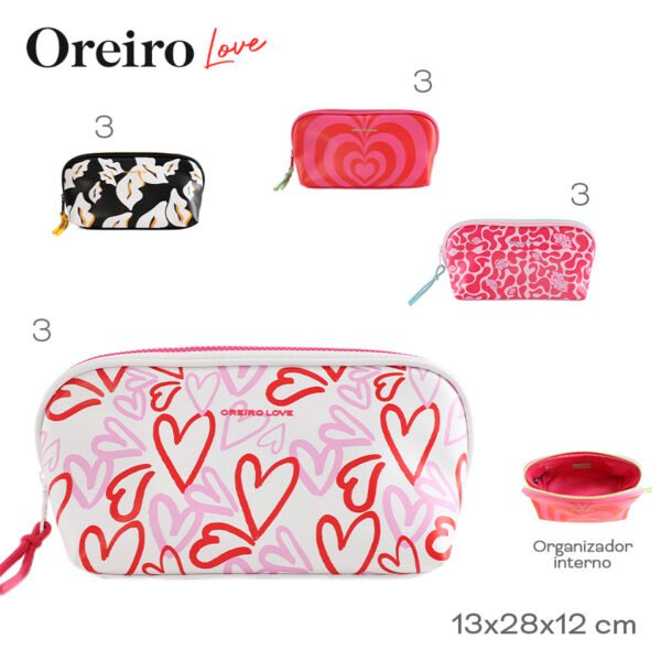 28846 - Portacosmeticos Oreiro Love , +INFO+FOTOS Info: Organizador interno Composición: PU Alto: 13cm Ancho: 28cm Profundidad: 12cm