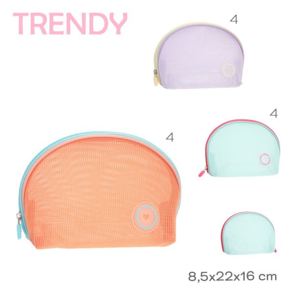 53859 - Portacosmeticos Trendy , +INFO+FOTOS Composición: Nylon Alto: 8,5cm Ancho: 22cm Profundidad: 16cm