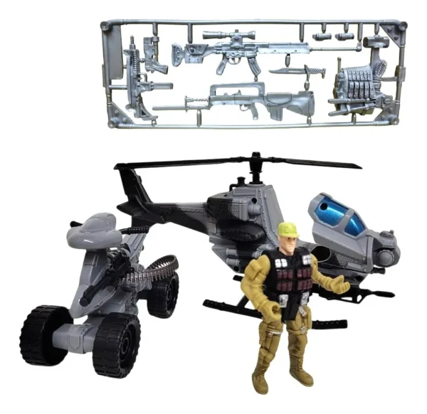 55538- SET MILITAR HELICÓPTERO Y CUATRICICLO C/ACCES 41X11X16 +INFO+FOTOS - Imagen 8