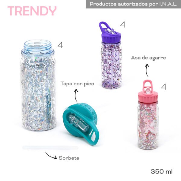 19023 - Vaso Trendy 350ML +INFO+FOTOS  Info: Sorbete, tapa con pico, asa de agarre Composición: Plástico
