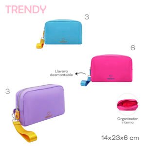 19139 - Porta Cosmeticos OPC CARTUCHERA Trendy   Info: Llavero desmontable, org interno  Composición: Nylon  Alto: 14cm  Ancho: 23cm  Profundidad: 6cm +INFO+FOTOS