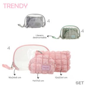 53760 - Portacosmeticos Trendy   Info: SET x3  Composición: PVC+Nylon  Alto: 16x24x6cm  Ancho: 11x17x3cm  Profundidad: 12x20x1cm +INFO+FOTOS