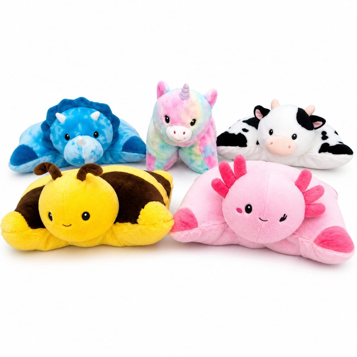 614576 -ALMOHADON ANIMALES CONVERTIBLE CON VELCRO 18"=46CM PELUCHE VARIOS MOD +INFO+FOTOS