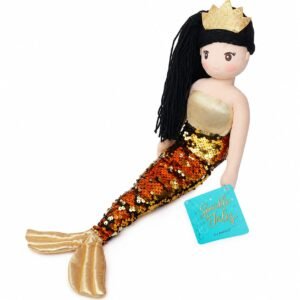 89001- MUÑECA SIRENA PRINCESA LENTEJUELAS 18"=46CM PELUCHE +INFO+FOTOS