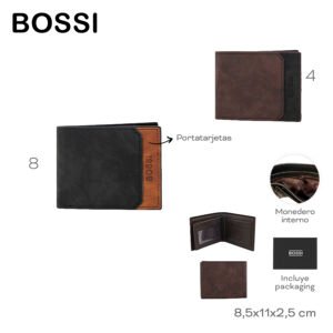 32027-	Billetera Bossi	8,5cm	11cm	2,5cm	PU	Portatarjetas, monedero interno, incluye packaging TEXTIL +INFO+FOTOS