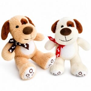 613738- PERRO 10.5"=27CM C/HUELLAS MOÑO peluches +INFO+FOTOS