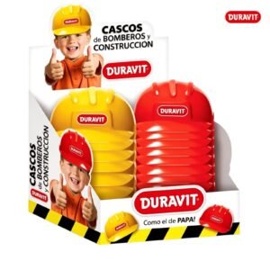 414 - Cascos Construcción Bombero, PUEDEN PEDIR X2 UNI DURAVIT (Display exhibidor x20)