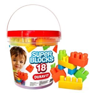 512 - Balde C/Blocks Super x18 Didáctico DURAVIT (CAJAX8)
