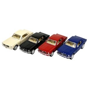 43580-COLECCION KINSMART FORD MUSTANG 1964 1/2 D/C P/B  LICENCIA  AUTOMOTRIZ PACKAGING
