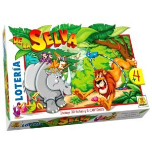 IM221- Lotería de la selva, IMPLAS NO TRADICIONAL CAJA X 8 , Participantes: 2 a 5 jugadores Edad: a partir de 4 años Medidas de la caja 37.5 x 26 x 4 cm Juego de lotería infantil.IMPLAS CAJAX8 (+INFO PDF)